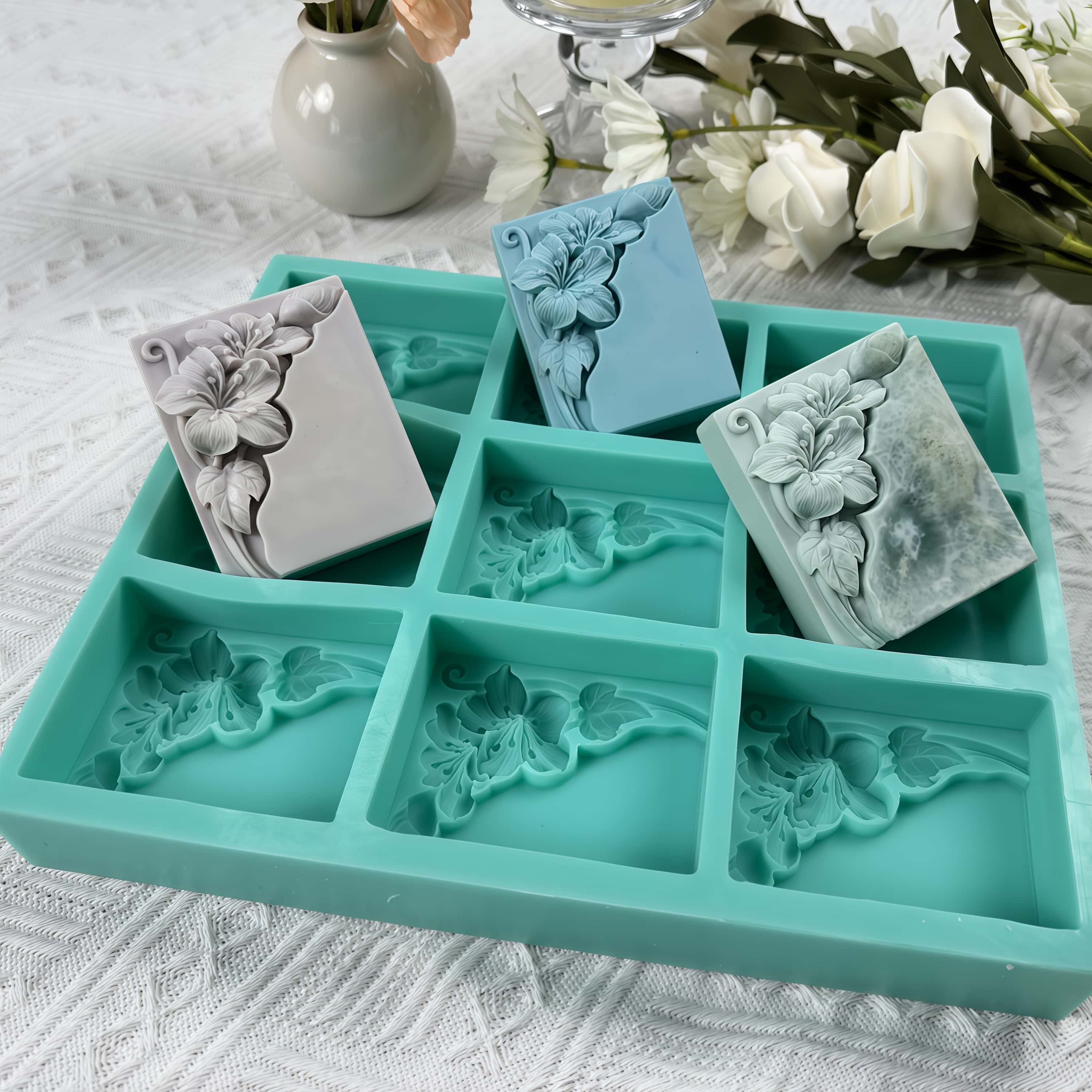 9-полая форма для мыла с цветк – обзор и цена Soap Making Formula